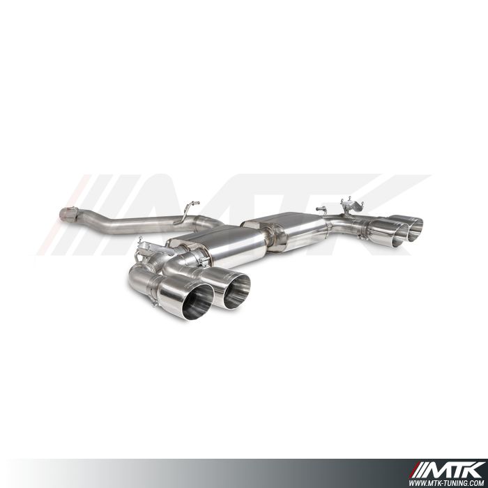 Catback Scorpion avec tube intermediaire et emplacement pour les valves CUPRA Formentor 2.0 TSI 4Drive 310